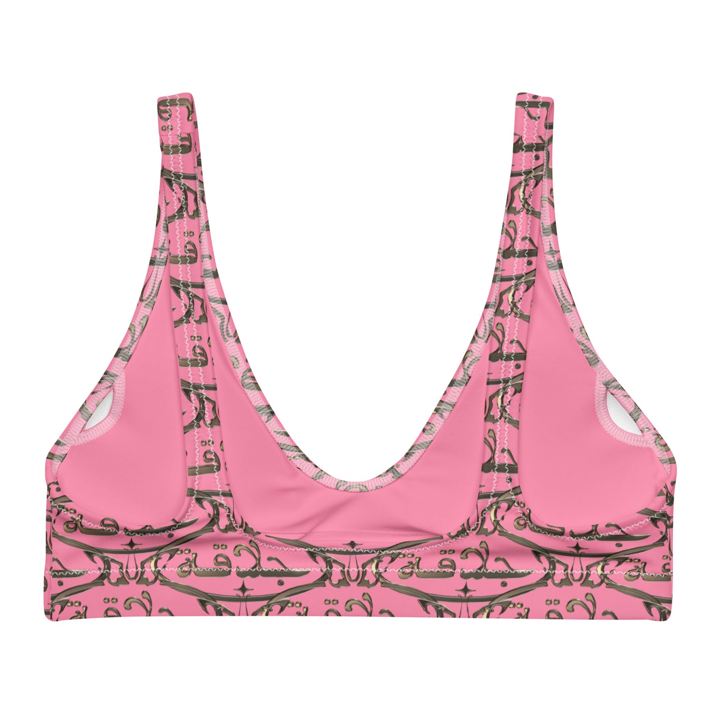 ROYAL JALAQA. RECYCLED BIKINI TOP IN PINK