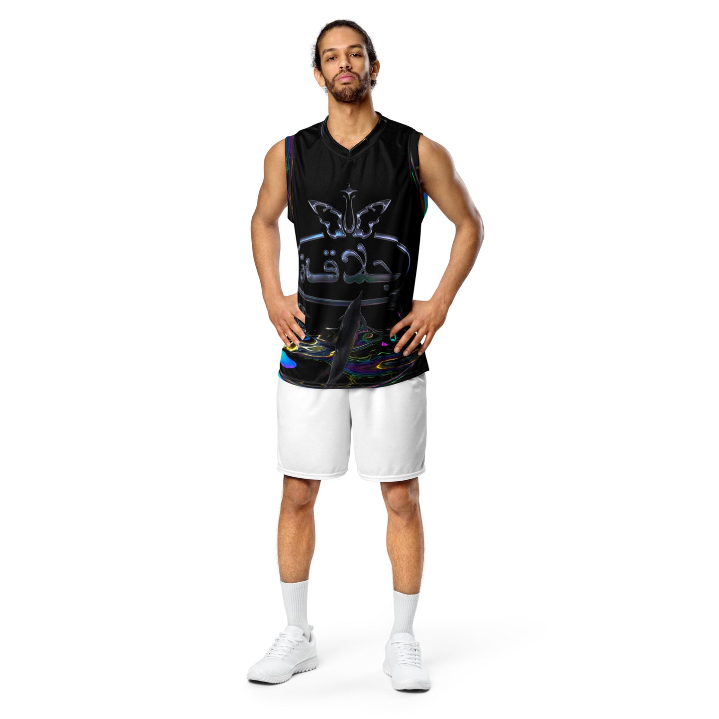 JALAQA TEAM BASKETBALL JERSEY. UNISEX {BLACK}