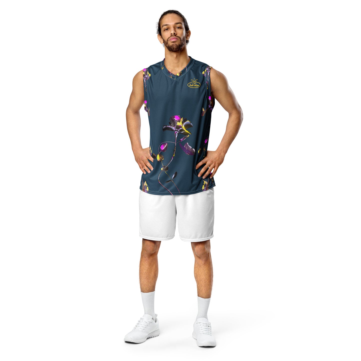 UNISEX BASKETBALL RECYCLED JERSEY {NAVY}