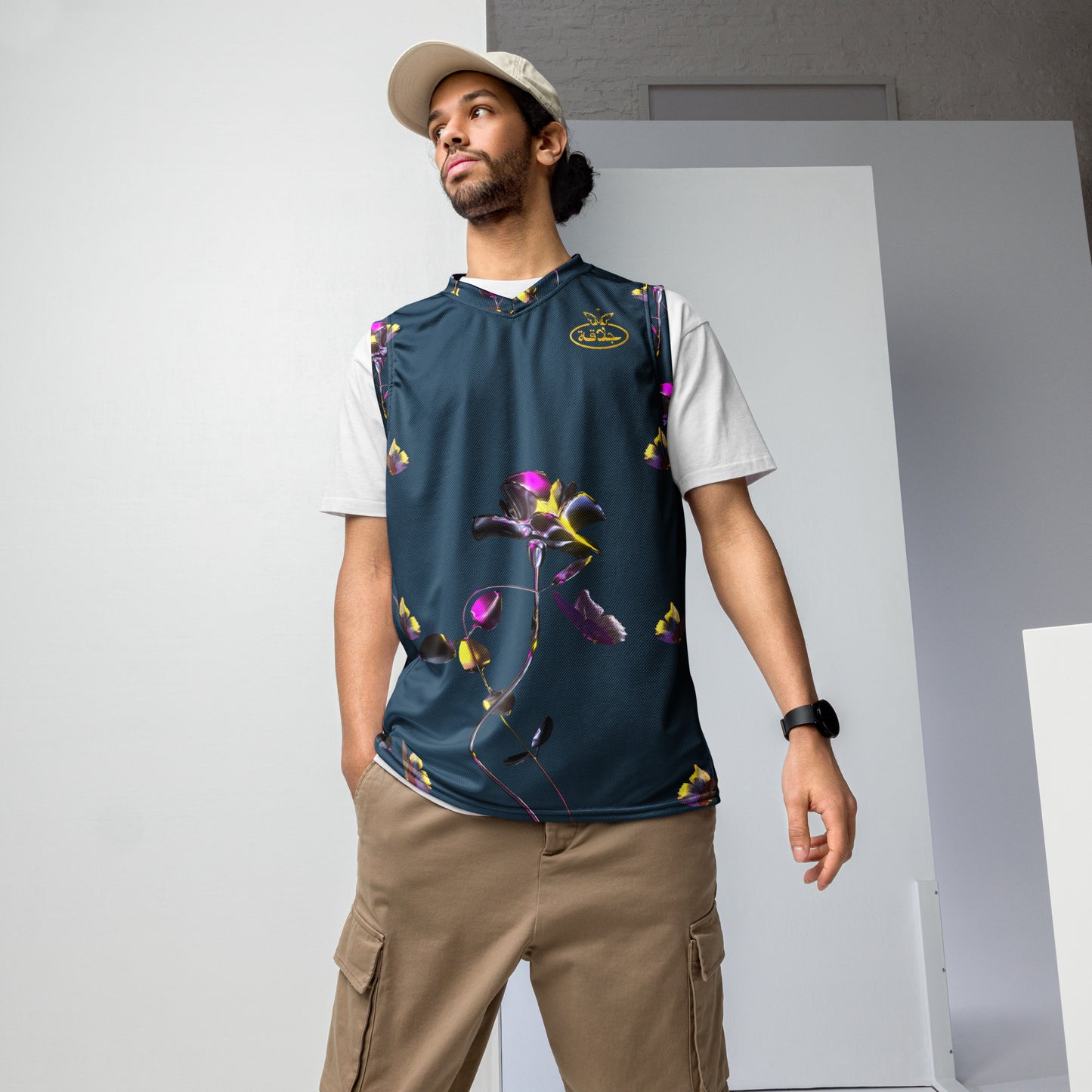 UNISEX BASKETBALL RECYCLED JERSEY {NAVY}