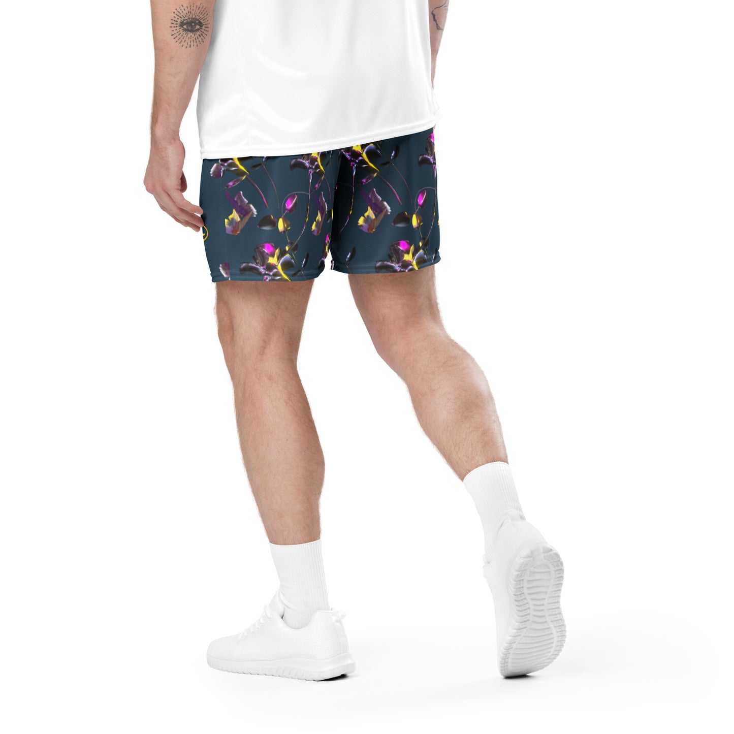 UNISEX RECYCLED MESH SHORTS{NAVY}
