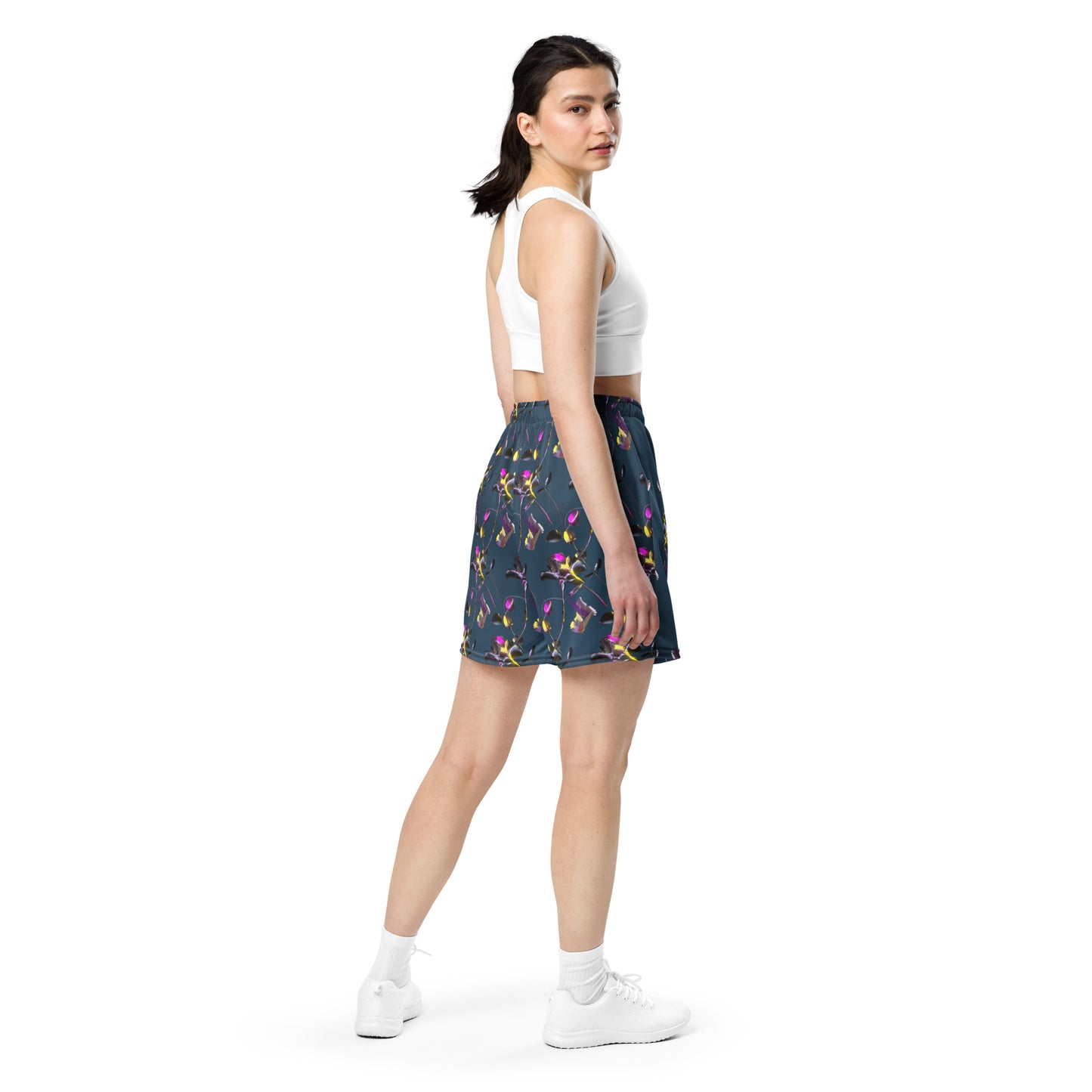 UNISEX RECYCLED MESH SHORTS{NAVY}