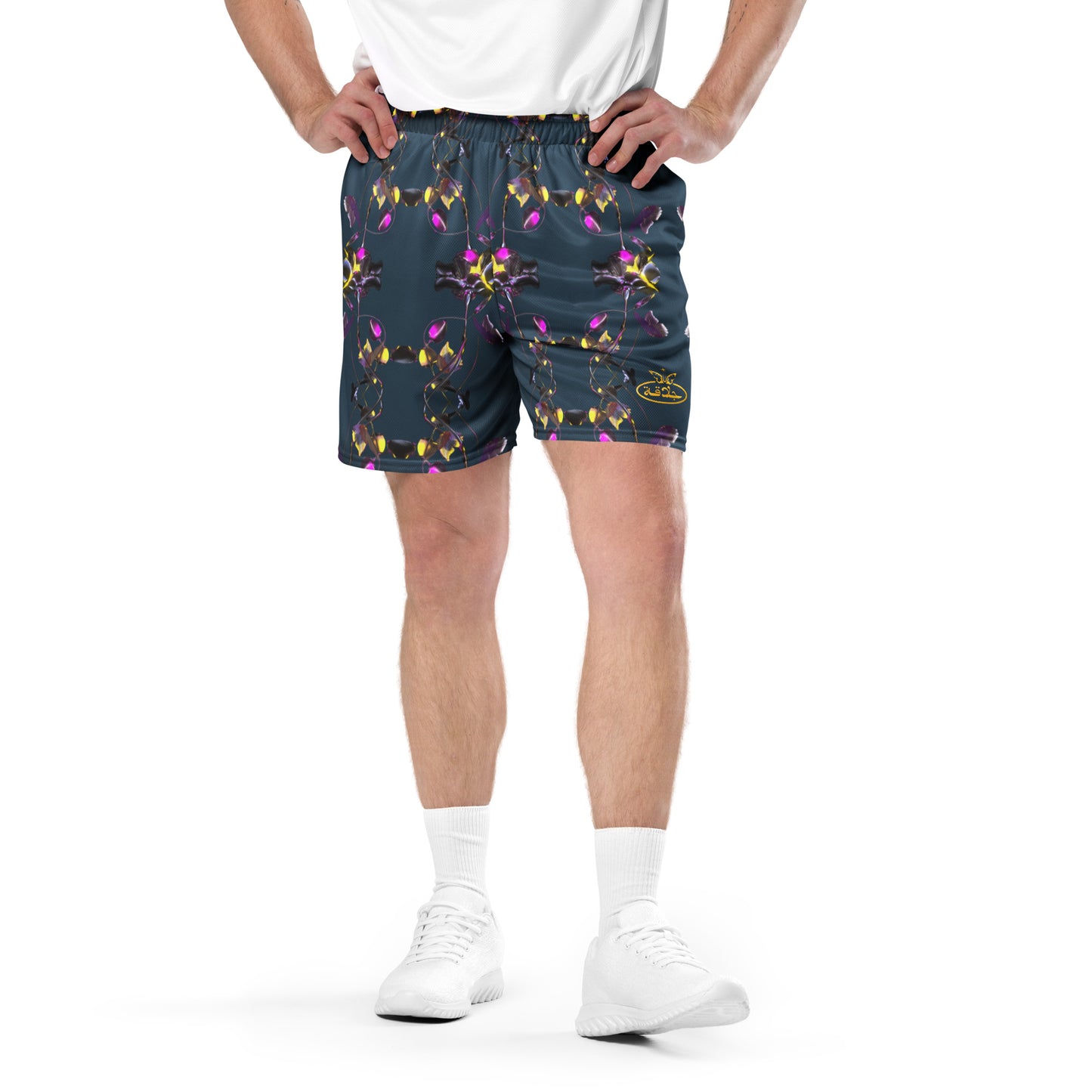 UNISEX RECYCLED MESH SHORTS{NAVY}