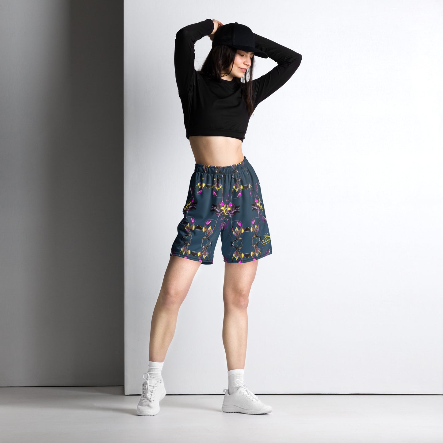 UNISEX RECYCLED MESH SHORTS{NAVY}