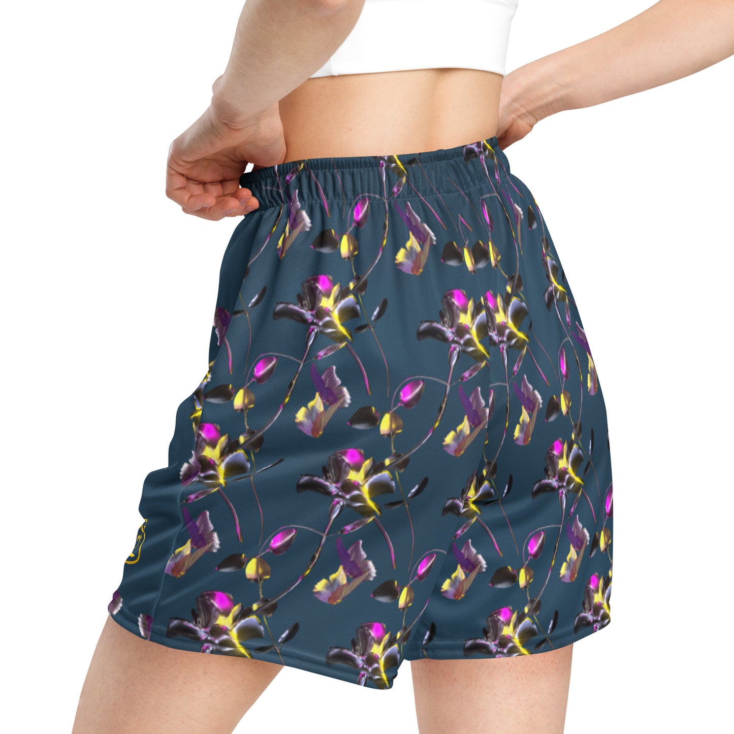 UNISEX RECYCLED MESH SHORTS{NAVY}