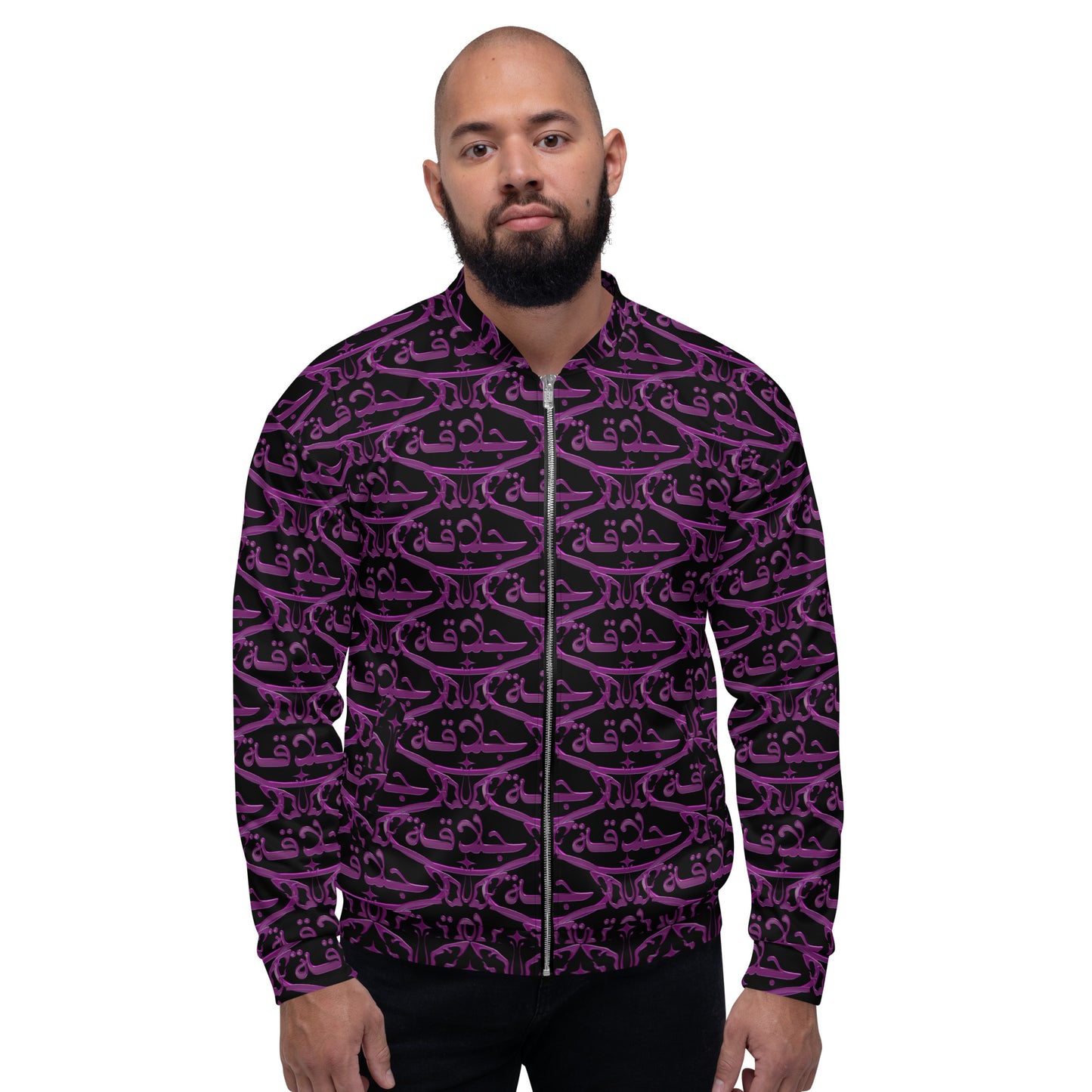ROYAL JALAQA UNISEX BOMBER JACKET . BLACK