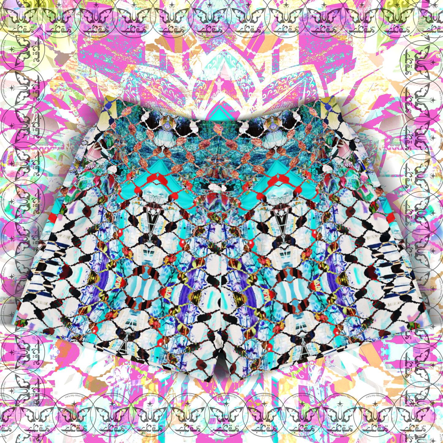 PSYCHEDELIC JALAQA. RECYCLED SHORTS