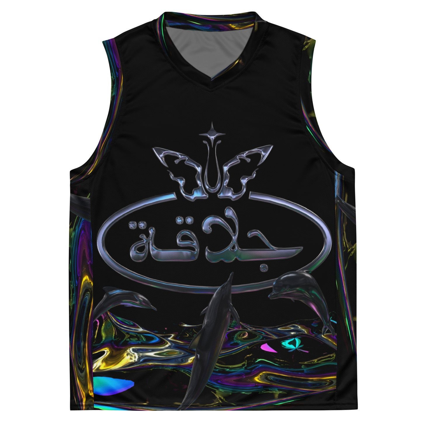 JALAQA TEAM BASKETBALL JERSEY. UNISEX {BLACK}