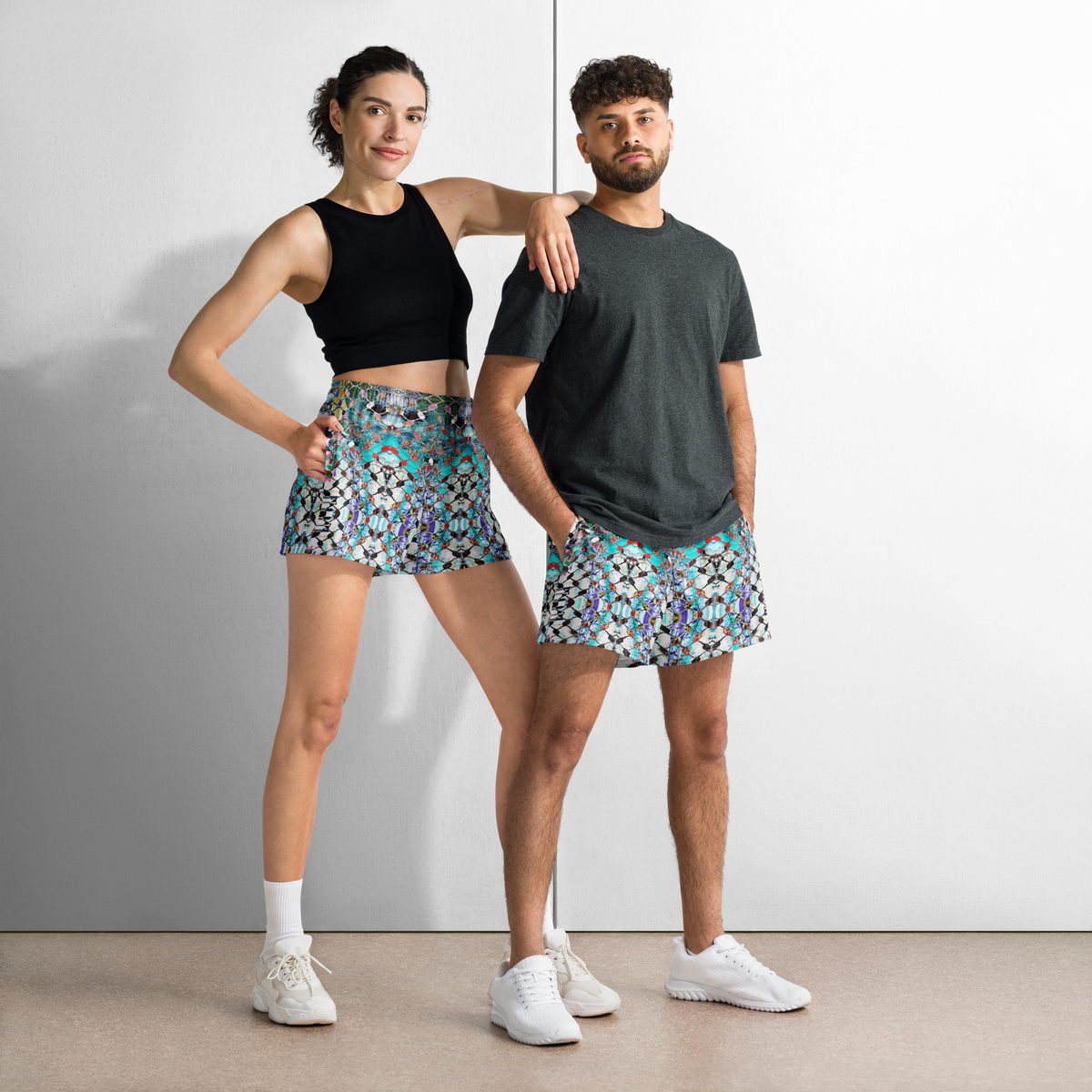PSYCHEDELIC JALAQA. RECYCLED UNISEX SHORTS